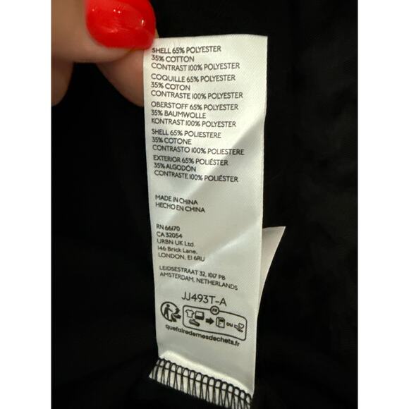 Anthropologie Maeve Textured-Sleeve Top Black Size XS Petite - Picture 9 of 10